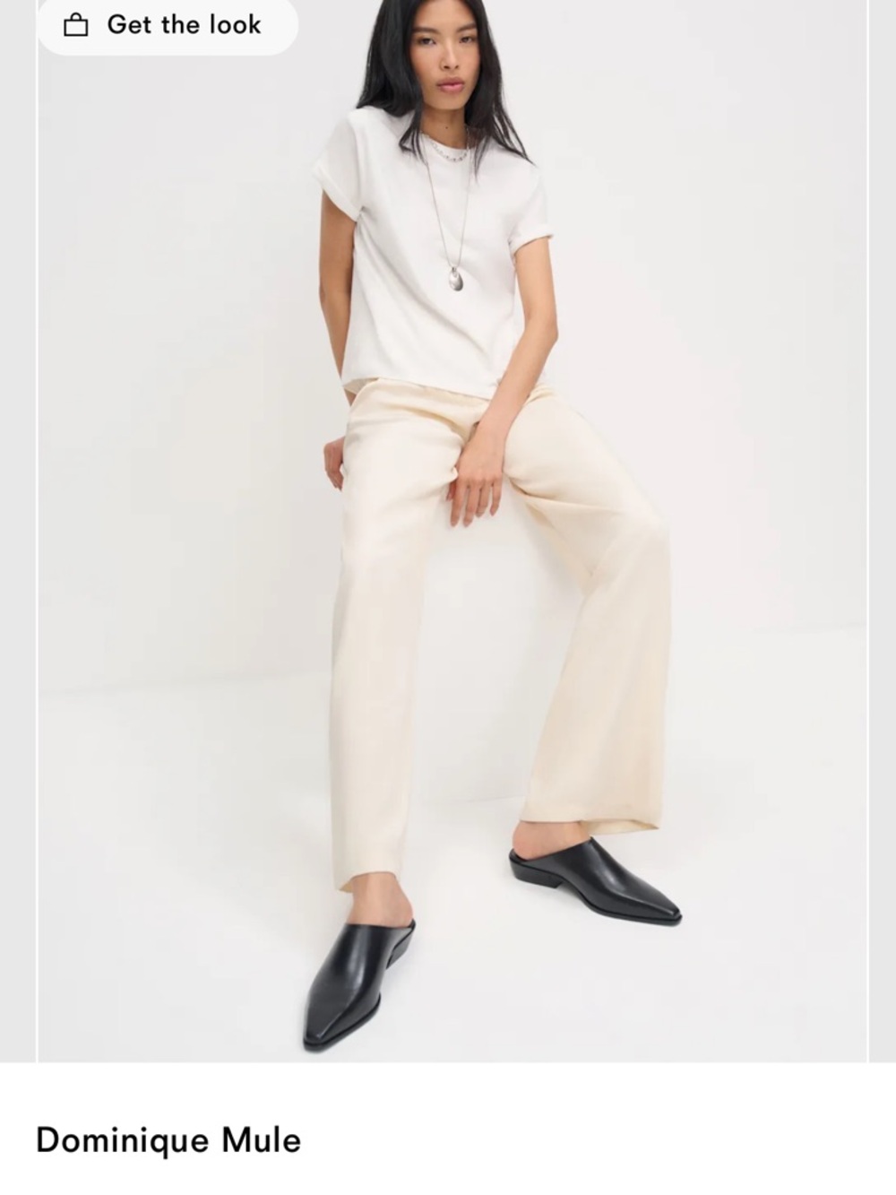 Dominique Leather Mules from Reformation